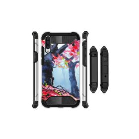 Cekuonline Samsung Galaxy A70 Orman Tablo Desenli Antishock Zırh Panzer Arka Kapak