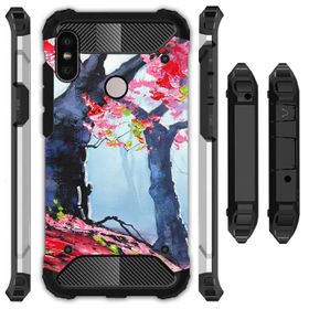Cekuonline Samsung Galaxy A70 Orman Tablo Desenli Antishock Zırh Panzer Arka Kapak