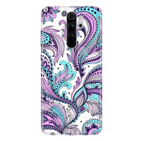 Cekuonline Xiaomi Redmi 9 Mavi Mandala Desenli Silikon Kılıf