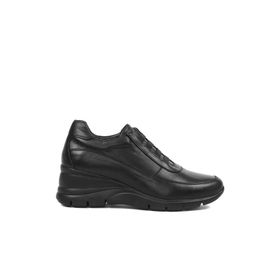 Celal Gültekin Kadın Siyah Dolgu Topuklu Deri Sneaker