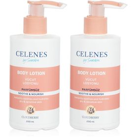 Celenes Cloudberry Parfümsüz 2x200 ml Vücut Losyonu