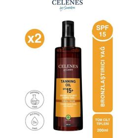 Celenes Herbal Taning Oil 2x200 ml Bronzlaştırıcı Güneş Yağı