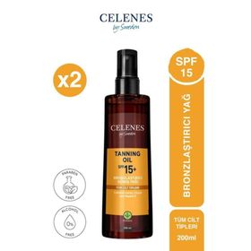 Celenes Herbal Taning Oil 2x200 ml Bronzlaştırıcı Güneş Yağı