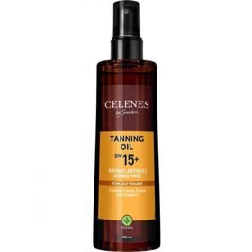 Celenes SPF15 200 ml Bronzlaştırıcı Güneş Yağı