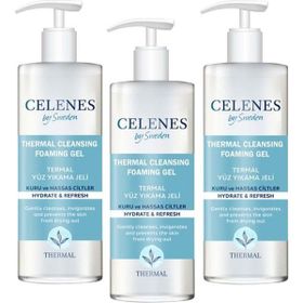 Celenes Thermal Kuru ve Hassas Ciltler 3x250 ml Yüz Temizleme Jeli