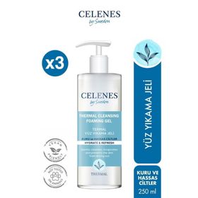 Celenes Thermal Kuru ve Hassas Ciltler 3x250 ml Yüz Temizleme Jeli