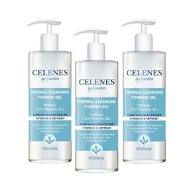 Celenes Thermal Kuru ve Hassas Ciltler 3x250 ml Yüz Temizleme Jeli