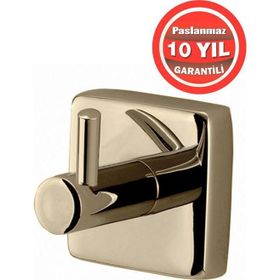 Çelik Banyo Altın Gold Paslanmaz Pirinç Vizyon Tekli Bornozluk