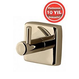 Çelik Banyo Altın Gold Paslanmaz Pirinç Vizyon Tekli Bornozluk