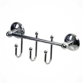 Çelik Banyo Çıkmalı Üçlü Askılık