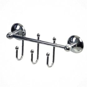 Çelik Banyo Çıkmalı Üçlü Askılık