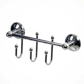 Çelik Banyo Çıkmalı Üçlü Askılık