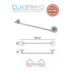 Çelik Banyo Dilek Uzun 40 CM Havluluk