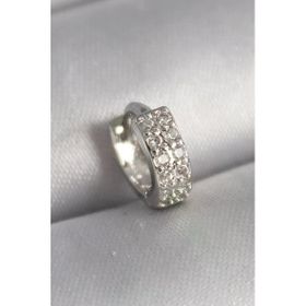Çelik Gümüş Renk Zirkon Taşlı Tragus Piercing