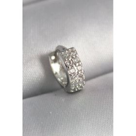 Çelik Gümüş Renk Zirkon Taşlı Tragus Piercing