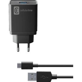 Cellular Line 10W Şarj Kiti Adaptör + Type-C Siyah Kablo