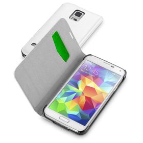 Cellular Line Beyaz BOOKESSENGALS5W Samsung Galaxy S5 Book Essential Kapaklı Kılıf