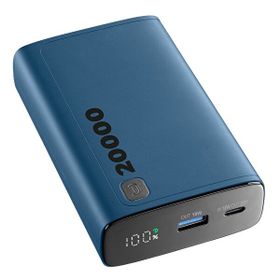 Cellular Line Elite Dijital Ekranlı PD 20W Hizli Şarj 20.000 mAh Mavi Powerbank