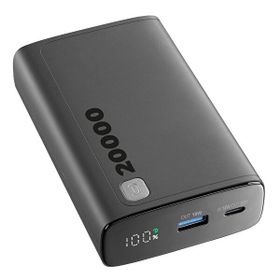 Cellular Line Elite Dijital Ekranlı PD 20W Hızlı Şarj 20.000 mAh Siyah Powerbank