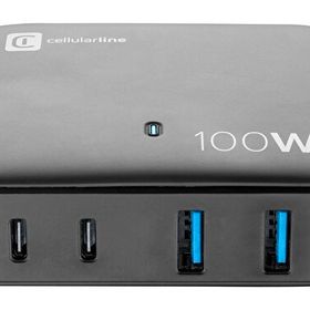 Cellular Line Multipower 4 Portlu Gan 100 Watt Siyah Şarj Cihazı