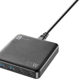 Cellular Line Multipower 4 Portlu Gan 65 Watt Siyah Şarj Cihazı