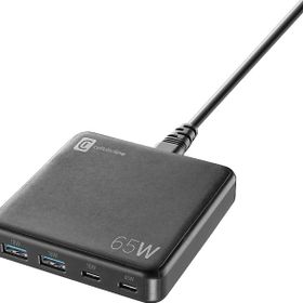 Cellular Line Multipower 4 Portlu Gan 65 Watt Siyah Şarj Cihazı