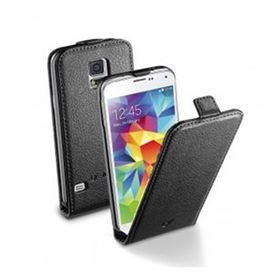 Cellular Line Siyah FLAPESSENGALS5BK Samsung Galaxy S5 Flap Essential Deri Kılıf