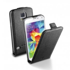 Cellular Line Siyah FLAPESSENGALS5BK Samsung Galaxy S5 Flap Essential Deri Kılıf
