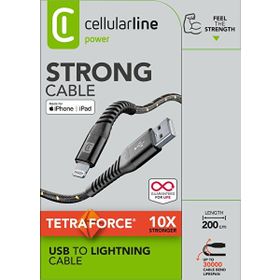 Cellular Line Tetra Force 2 m Siyah Lightning Kablo