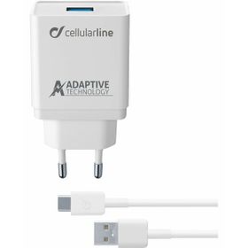 Cellularline 15 W Kablo Adaptör Beyaz Type-C Seyahat Şarjı