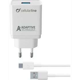 Cellularline 15 W Kablo Adaptör Beyaz Type-C Seyahat Şarjı