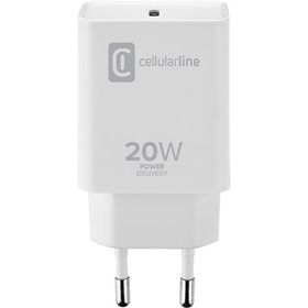 Cellularline 20W Dual Port Beyaz Şarj Adaptörü