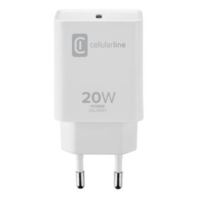 Cellularline iPhone Type-C PD 20W Beyaz Şarj Adaptörü