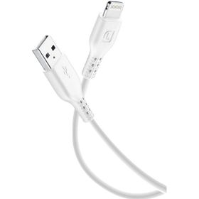 Cellularline Lightning 0.6 m Beyaz Data Kablosu