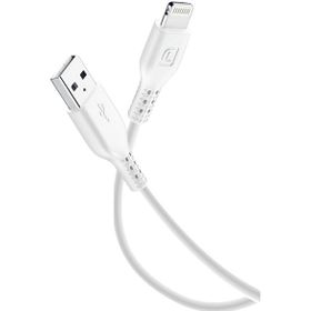 Cellularline Lightning 0.6 m Beyaz Data Kablosu