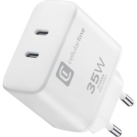 Cellularline PD 35W Dual Port Apple Beyaz Şarj Adaptörü