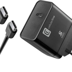 Cellularline Süper Fast Charge Pd 45W Şarj Kiti Adaptör Kablo Siyah