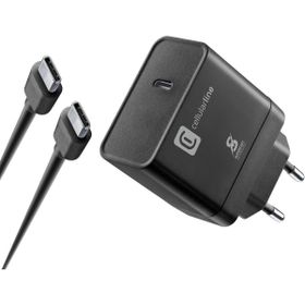 Cellularline Süper Fast Charge Pd 45W Şarj Kiti Adaptör Kablo Siyah