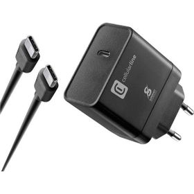 Cellularline Süper Fast Charge Pd 45W Şarj Kiti Adaptör Kablo Siyah