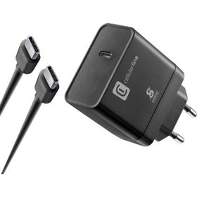 Cellularline Süper Fast Charge Pd 45W Şarj Kiti Adaptör Kablo Siyah