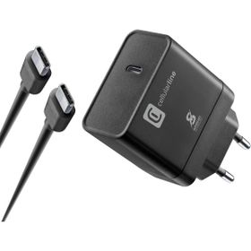Cellularline Süper Fast Charge Pd 45W Şarj Kiti Adaptör Kablo Siyah