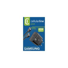 Cellularline Süper Fast Charge Pd 45W Şarj Kiti Adaptör Kablo Siyah