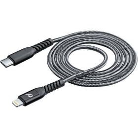 Cellularline Tetra Force Siyah 120 cm Usb-C Lightning Data ve Şarj Kablosu