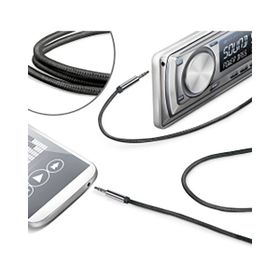 Celly LINEIN35TEXBK 3.5 mm Siyah Örgü Ses Kablosu