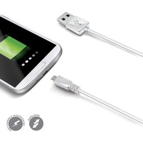 Celly Usbmıcrow Beyaz USB Mıcro Data Kablo