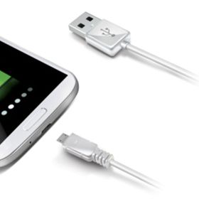 Celly Usbmıcrow Beyaz USB Mıcro Data Kablo