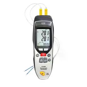 Cem DT-852B Dijital Çift Girişli Termokupl Termometre Datalogger