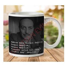 Cemal Süreya Hiçbir Şey Değilim Baskılı Kupa Bardak