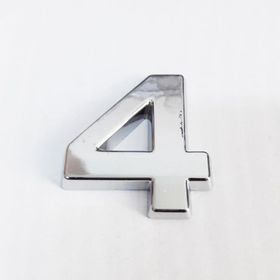 Cemax 3.75 cm Krom Yapışkanlı 4 Rakamı