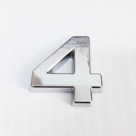 Cemax 3.75 cm Krom Yapışkanlı 4 Rakamı